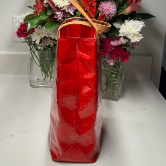 🔥🔥 Louis Vuitton Monogram Red Vernis Tote Bag EUC! - Picture 4 of 16